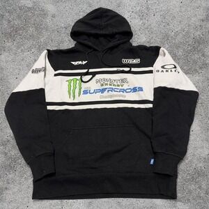 Monster Energy AMA Supercross Hoodie Black White Fly Racing Oakley WPS Small